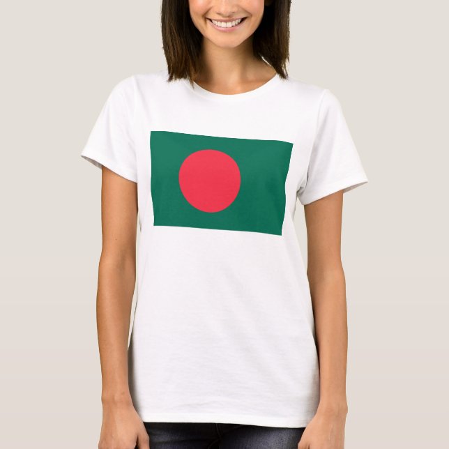 Frauen T-Shirt mit Flagge Bangladeschs (Vorderseite)