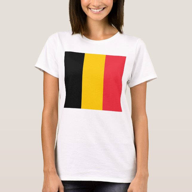 Frauen T Shirt mit Flagge Belgiens (Vorderseite)