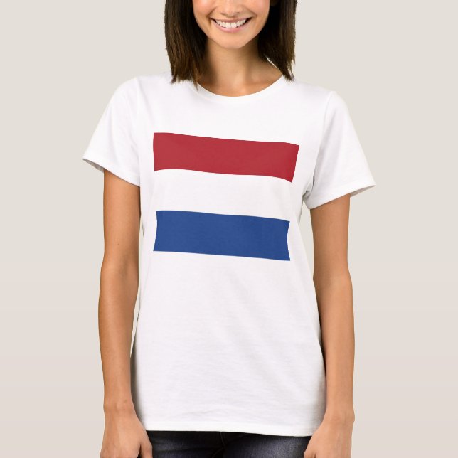 Frauen T Shirt mit Flagge der Niederlande (Vorderseite)