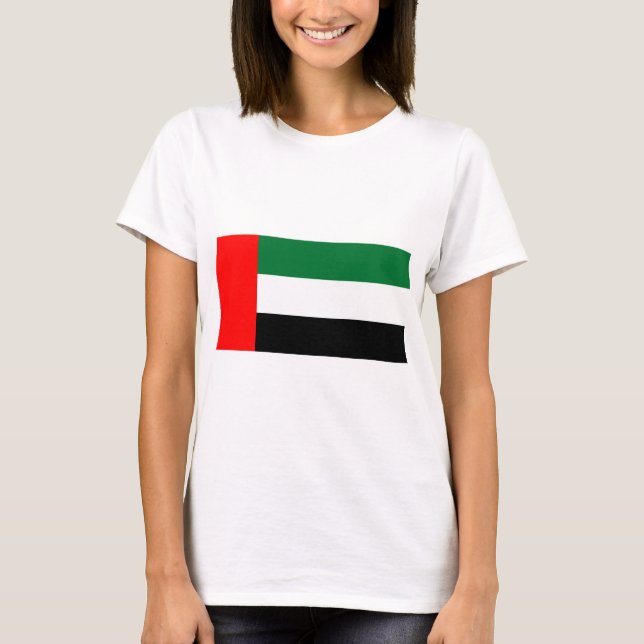 Frauen T Shirt mit Flagge der Vereinigten Arabisch (Vorderseite)