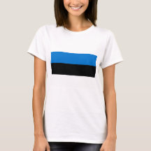 Frauen T Shirt mit Flagge Estlands