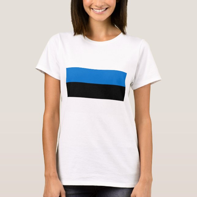 Frauen T Shirt mit Flagge Estlands (Vorderseite)