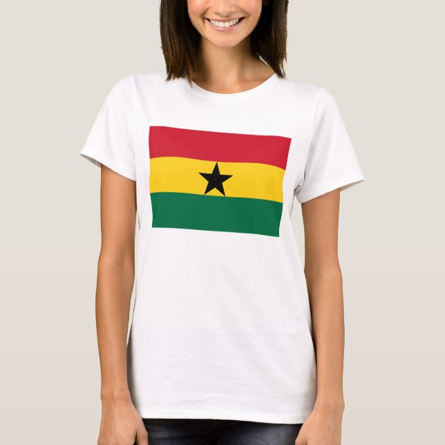 Frauen T-Shirt mit Flagge Ghanas (Vorderseite)