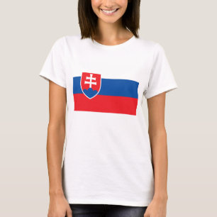 Frauen T Shirt mit Flagge in der Slowakei