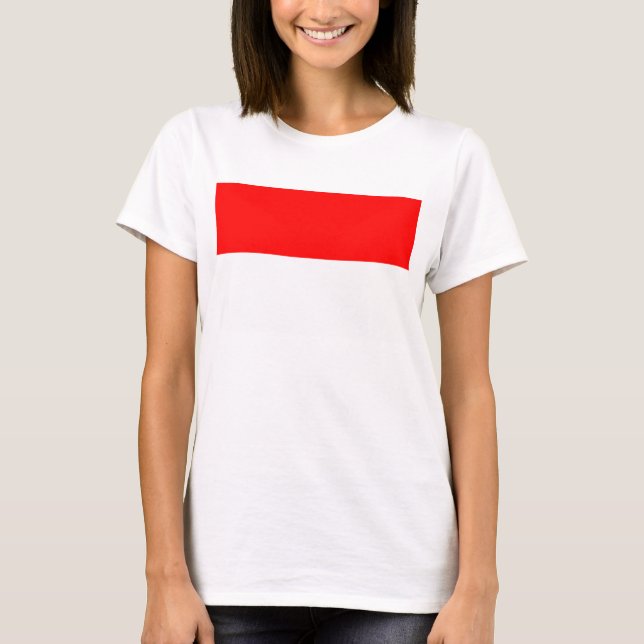 Frauen T Shirt mit Flagge Indonesiens (Vorderseite)