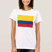 Frauen T Shirt mit Flagge Kolumbiens