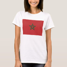 Frauen T Shirt mit Flagge Marokkos