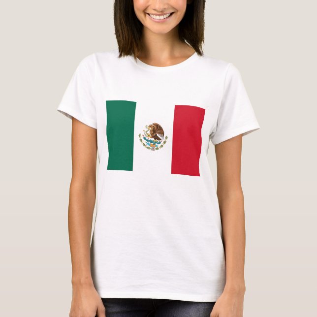 Frauen T Shirt mit Flagge Mexikos (Vorderseite)
