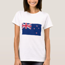 Frauen T-Shirt mit Flagge Neuseelands