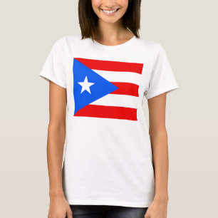 Frauen T Shirt mit Flagge Puerto Rico