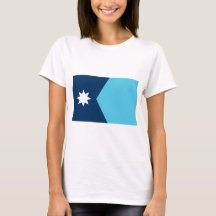 Frauen-T-Shirt mit Flagge von Minnesota, USA