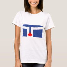 Frauen-T-Shirt mit Flagge von Toronto, Kanada