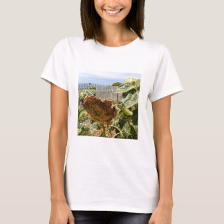 Frauen-T - Shirt mit Foto der Sonnenblume