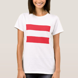 Frauen T Shirt mit österreichischer Flagge