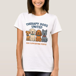 Frauen-T-Shirt mit süßen Hunden zur Unterstützung  T-Shirt