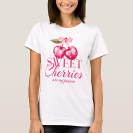 Frauen T-Shirt Süße Kirschen