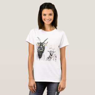Frauen T-Shirt - Ziegen, Lustig