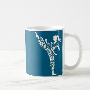 Frauen Taekwondo Florale Kampfsportarten Karate Kaffeetasse