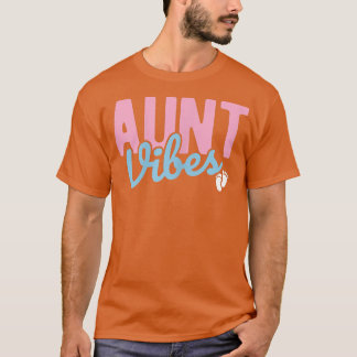 Frauen Tante Vibes Baby Reveal Pregnancy Reveal Ge T-Shirt
