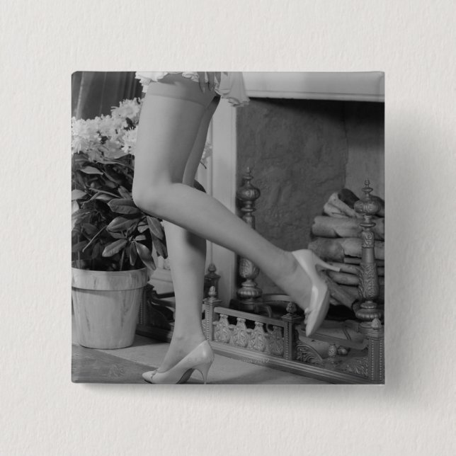 Frauen-Tanzen Button (Vorderseite)