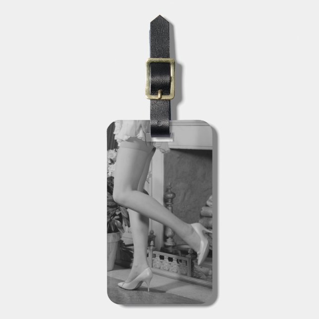 Frauen-Tanzen Gepäckanhänger (Vorderseite vertikal)