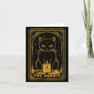Frauen Tarot Halloween Schwarze Katze Der Einsiedl Karte