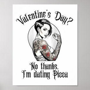 Frauen Tattooischer Single Frauen gekleidete Fraue Poster