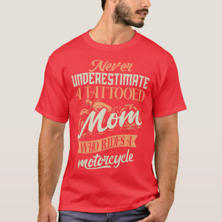 Frauen Tattoooot Mama Motorrad-Radfahrer T-Shirt
