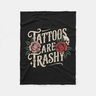 Frauen Tattoos sind schmutzige Retro Männer Tatoo Fleecedecke