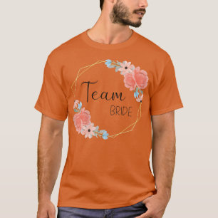 Frauen Team Braut Junggesellenabschied Blumenkranz T-Shirt