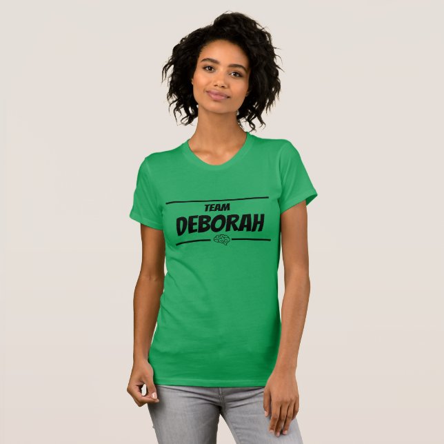 Frauen-Team-Deb, Name anpassbar T-Shirt (Vorne ganz)