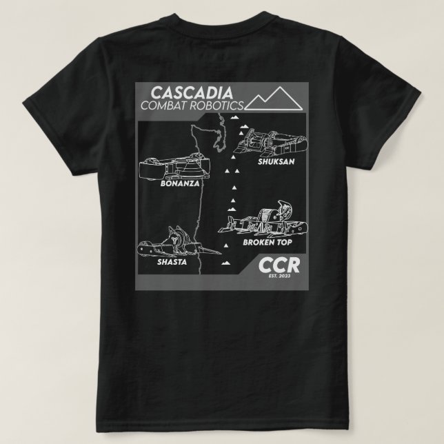 Frauen Team Wireframe T-Shirt (Design Rückseite)