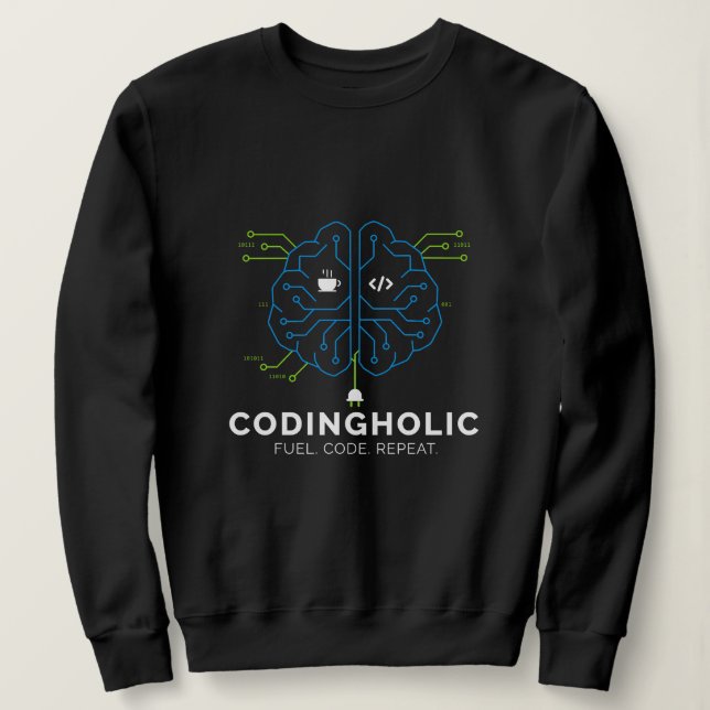 Frauen Tech Gehirn Schaltkreis Codierung Grafik IT Sweatshirt (Design vorne)