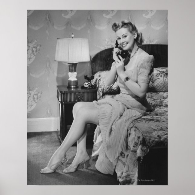 Frauen telefonieren poster (Vorne)