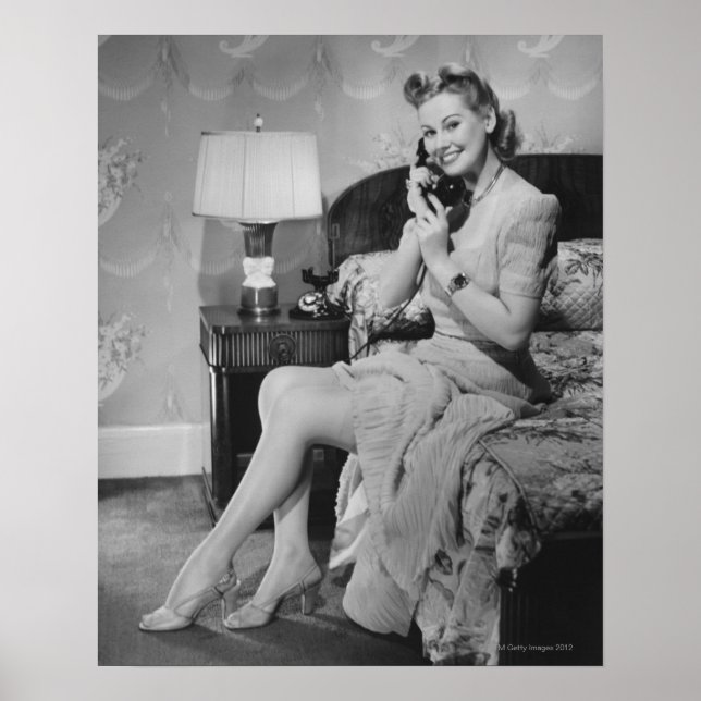 Frauen telefonieren poster (Vorne)