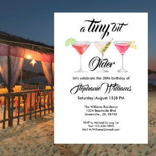 Frauen Tini bisschen älter Cocktail Sommerparty Einladung