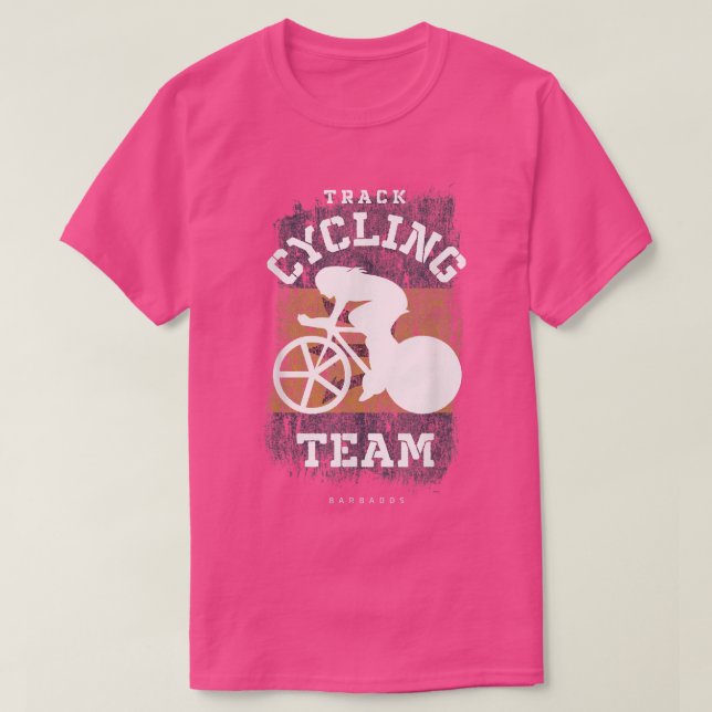 Frauen Track Cycling Barbados Road Bike Speed Cycl T-Shirt (Design vorne)