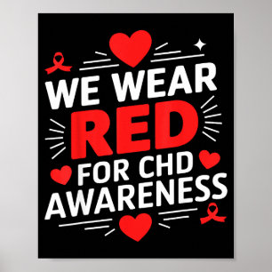 Frauen tragen im Februar Rot für CHD-Bewusstsein H Poster