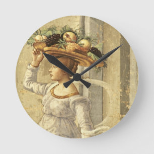 Frauen-tragende Frucht, von der Geburt von Runde Wanduhr