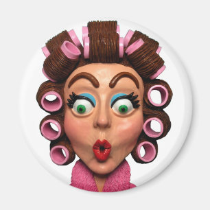 Frauen-tragende Lockenwickler Magnet