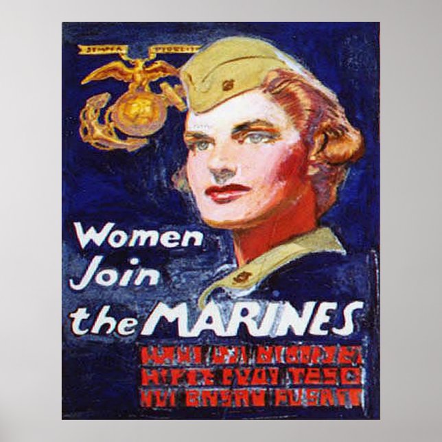 Frauen treten am MARINES-Programm teil Poster (Vorne)