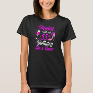 Frauen treten in meinen 55. Geburtstag ein wie ein T-Shirt