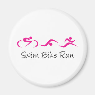 Frauen-Trii: Swim.Bike.Run Magnet