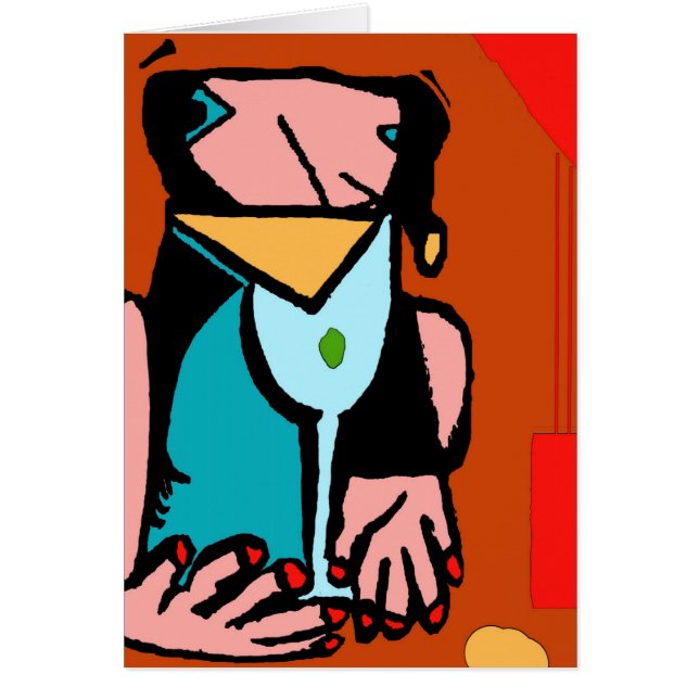 Frauen trinken Abstrakten Kubismus (Vorne)