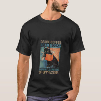 Frauen trinken Kaffee lesen Bücher demontieren Sys T-Shirt