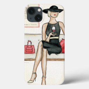 Frauen trinken Roten Wein Case-Mate iPhone Hülle