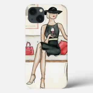 Frauen trinken Roten Wein iPhone 13 Hülle