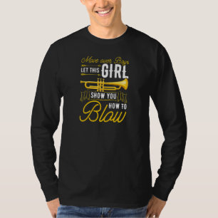 Frauen Trompete Jazz Musik Platz da Jungs T-Shirt