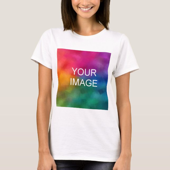 Frauen TShirts White Custom TShirt Add Image Logo  (Vorderseite)