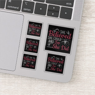 Frauen-Turnen - Sie glaubte, sie könnte Aufkleber